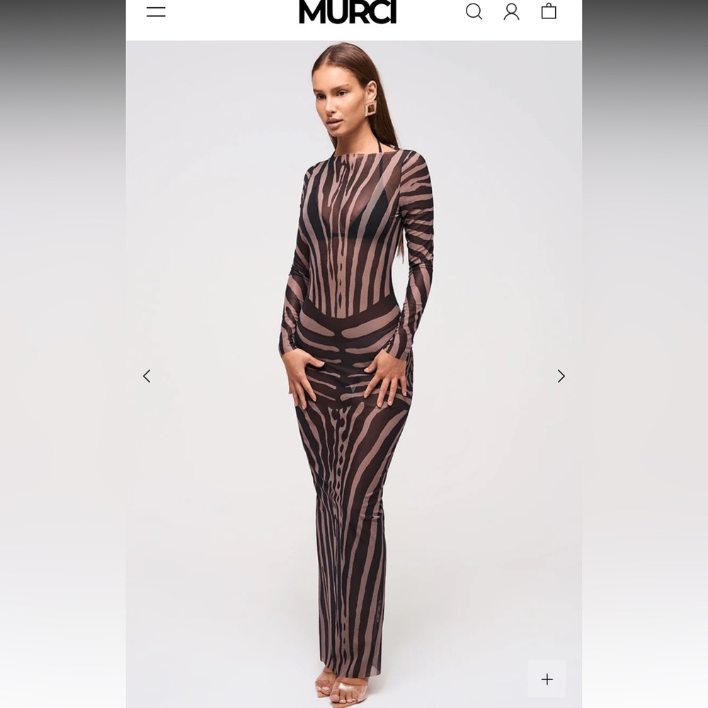 MURCI Illusion Zebra Maxi Dress